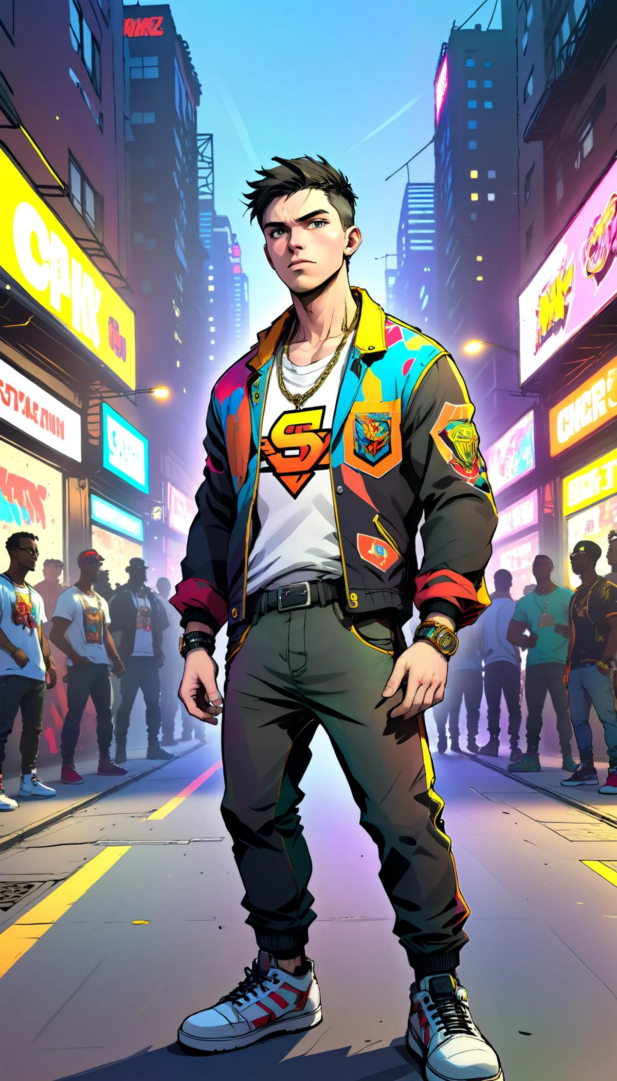 Positiv Clip L
comics, mhk_comics, man, Celebrate street fashion on a vibrant urban runway. Capture models showcasing eclectic streetwear designs in the heart of the city.
Positive Clip G
comics, mhk_comics, impressive man that captivates the viewer, Celebrate street fashion on a vibrant urban runway. Capture models showcasing eclectic streetwear designs in the heart of the city., in the background
---------