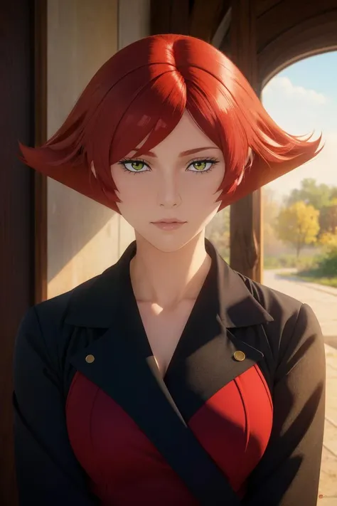 professional photo of red hair, short hair, anime coloring, 1girl, yellow eyes, hair between eyes,
detailed skin, detailed eyes, finely detailed hair,
volumetric light, highrez, masterpiece, best quality,
<lora:Isabella_Thorn-05:0.58:MIDD>