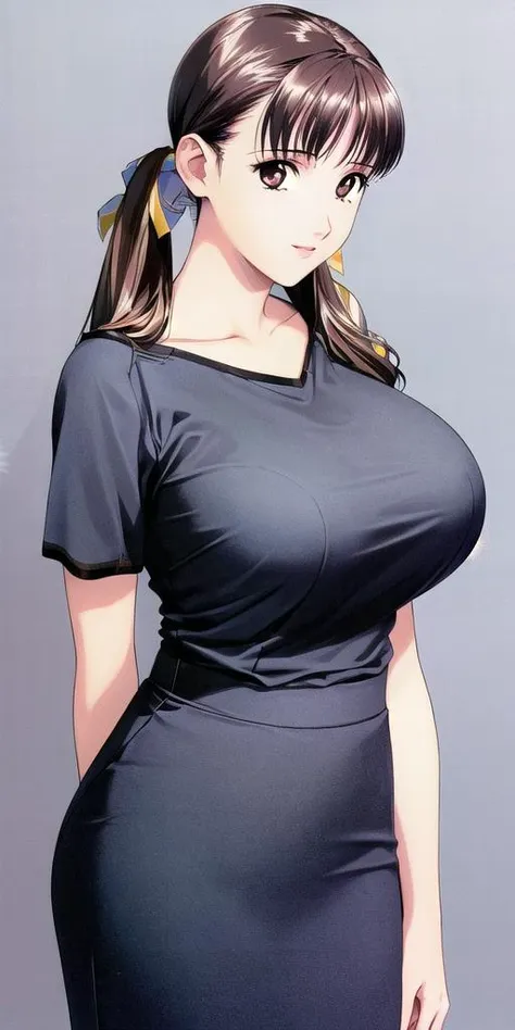 <lora:AyanaV4:.7> fujisawa_ayana, huge_breasts, standing, solo, starry_sky, pencil_skirt,, masterpiece, best_quality, detailed_face, detailed_eyes, highres, beautiful, detailed, absurdres,