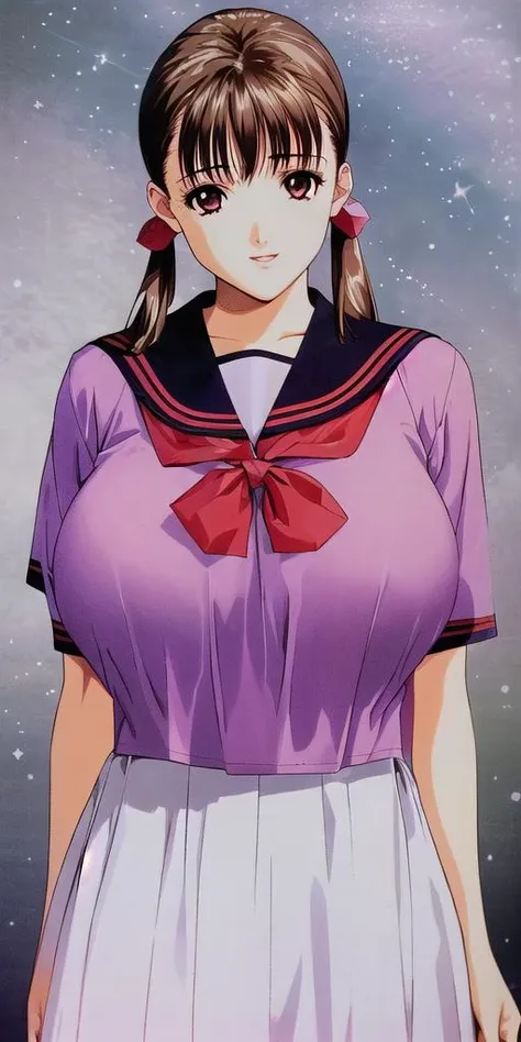 <lora:AyanaV4:.7> fujisawa_ayana, huge_breasts, standing, solo, starry_sky, serafuku,, masterpiece, best_quality, detailed_face, detailed_eyes, highres, beautiful, detailed, absurdres,