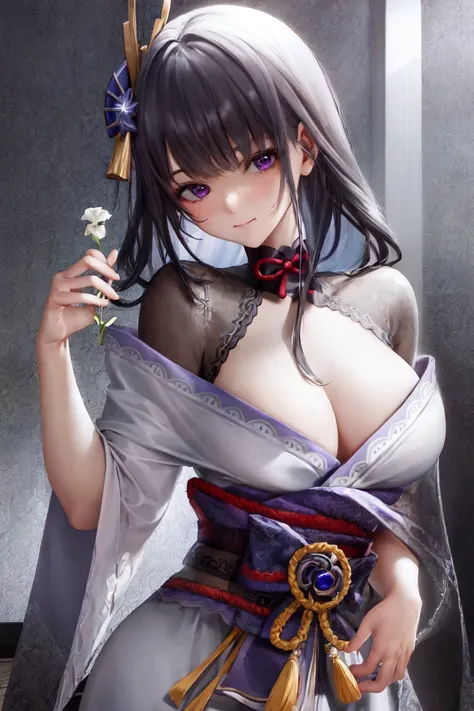 skistyle,
(extremely detailed CG unity 8k wallpaper), (ultra-detailed), masterpiece, best quality, raiden shogun, 1girl, breasts, solo