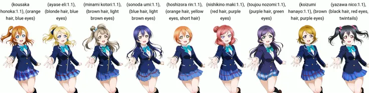 <lora:LLChar:1>, (LLChar), (kousaka honoka:1.1), (orange hair, blue eyes), (otonokizaka school uniform, blue blazer, blue skirt), white background, simple background, 1girl, closed jacket, open mouth, smile, full body, blush, bowtie, standing, skinny, thigh gap, looking at viewer, portrait, outstretched hand