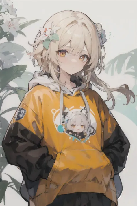 <lora:Ying_v1.1-By-XieMo:1>,Ying,1girl,solo,hoodie,hand in pocket,