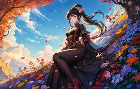 (masterpiece), (extremely intricate:1.2), girl:1.4,flower,sky,8k wallpaper,anime,
 <lora:]{u;v2:0.4>,