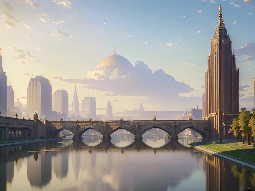 authoritarian, (masterpiece:1.3), (best quality:1.2), chiaroscuro, Unreal Engine, CGI render, Hyperdetailed, scenery, vivid colors, modern era photograph, ultra high quality model, 8k Ultra HD, perfect composition, beautiful detailed intricate insanely detailed octane render, 8 k artistic photography, photorealistic concept art, soft natural volumetric cinematic perfect light, perfect depth of field shot, ray tracing, god rays, photometry, metallic deep colors, beautiful, luminous reflections, rtx on, (subsurface scattering:1.1), dynamic hdr tone mapping, (volumetric lighting:1.2), (screenspace reflection:0.7), (Physically-Based Rendering:1.35), (Unity Wata environmental lighting:0.4), maximal attention to correctness and detail, ((cityscape, buildings, skyscrapers, scenery, buildings, idealized city, busy city center, picturesque parks and greenery areas, gentle city canals, residential towers, university, mall, station, arena, monumental architecture, hotel, ):0.85),
(uploaded and trending on imgur, pixiv, furaffinity, pinterest, e621, inkbunny, tumblr, deviantart, artstation, ),
((in the style of and art by midjourney, raphael, greg rutkowski, James Gurney, Thomas Kinkade, Albert Speer, Lev Rudnev, Alexey Shchusev, Boris Iofan, ):1.5),
<lora:AuthoritarianArchitecture(AD):0.65>