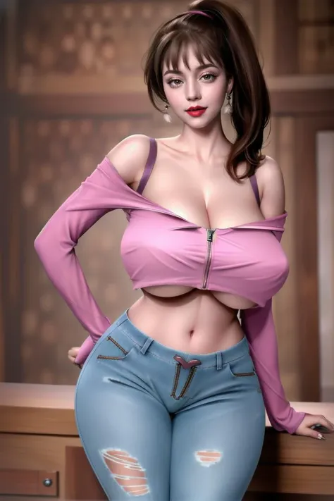 (masterpiece), (extremely intricate:1.3), (realistic), portrait of an Asian girl, huge and perfect breasts, the most beautiful in the world, extra breasts, dark eyebrows, (wavy red hair:1.1), doe eyes, innocent look, (wearing tank top:1.1), skirt, slim, detailed textures, upper body, classroom, (ExtraArms), heavy makeup, gold hoop earrings, extra breasts, professional photograph of a stunning woman detailed, looking at the camera, alluring stare, detailed eyes, sharp focus, dramatic, award winning, cinematic lighting, octane render  unreal engine,  volumetrics dtx, (film grain, blurry background, blurry foreground, bokeh, depth of field, motion blur:1.3)