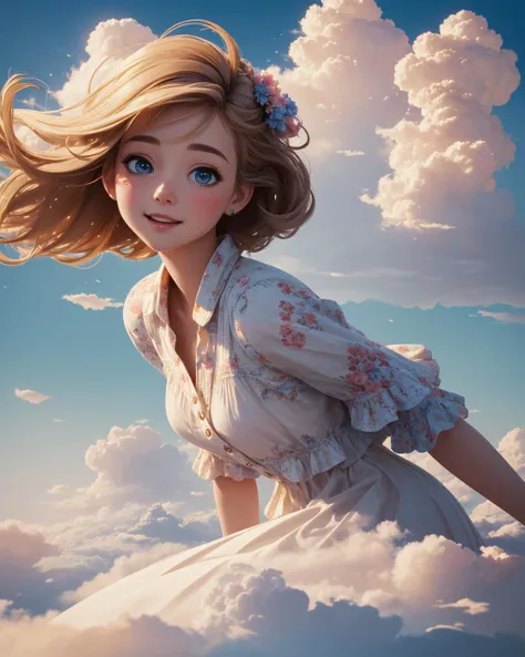 (masterpiece:1.1), (highest quality:1.1), (HDR:1.0), movie shot, 1girl, floating in the sky, cloud girl, cloud, (close-up:1.1), bright, happy, fun, soft lighting, (pattern, shapes, abstract:1.13)