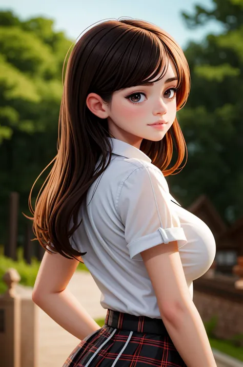 beautiful fantasy scene, dim lights, stunning girl, toned figure, Schoolgirl outfit, plaid miniskirt, tied white button-up blouse, knee-high stockings, Dynamic pose, portrait, Backlit, Chromatic Aberration, High-Quality, Lens Blur, Bokeh, Bloom, Blurred Background, Full-Frame DSLR photo,(unity 8k wallpaper,ultra detailed,beautiful and aesthetic, realistic, High quality,beautiful,masterpiece,best quality),<lora:LORA-XenoDetailer-v2:0.75>,
<lora:thicc_v2.3:1> large breasts, wide hips, thick thighs, narrow waist, huge ass,
<lora:edgArgentina_Doll_Likeness:0.8> beautiful edgArg_woman,edgArg_body,edgArg_face, edgarg_woman, edgarg_body, edgarg_face, woman, with, long, hair, and, black, dress, posing, holding, shirt