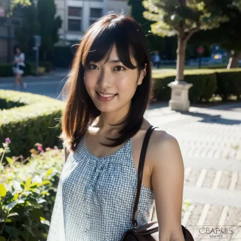 best quality, photorealistic, 8k, high res, 1girl, woman, (skindentation), (professional lighting), (portrait:0.6), (casual street wear:1.44), cowboy hat, cityscape:1.6, gorgeous, ((black hair)), (short straight hair:1.4), soft lighting, wind, (flowing hair:1.7), (eyes looking at viewer), ((looking at viewer:1.5)), (looking at the camera), photorealistic, (bokeh), (portait:0.6), (dynamic pose:1.2), from above, sfw, (smile:1.1), <lora:nono-3750:0.78>