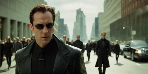 homens estilo matrix lutando