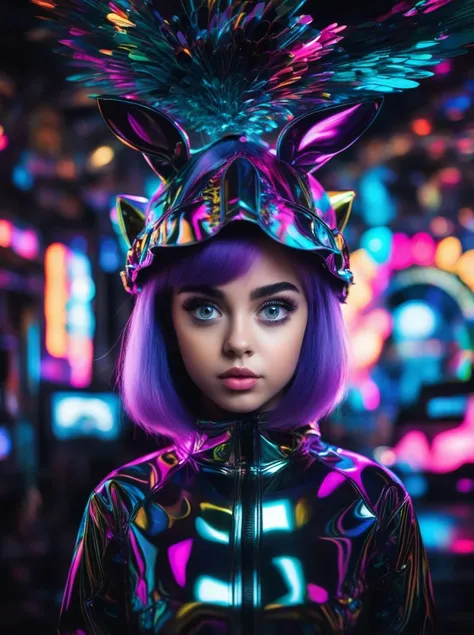 1girl with detailed eyes,in the style of dark reflections,background is My Little Pony,by Robby Cavanaugh,<lora:bunnyfishnet_SDXL_reg1_:0.2> bunnyfilshnet, best quality, masterpiece, highres, absurdres, incredibly absurdres, huge filesize, wallpaper, colorful,8K,RAW photo