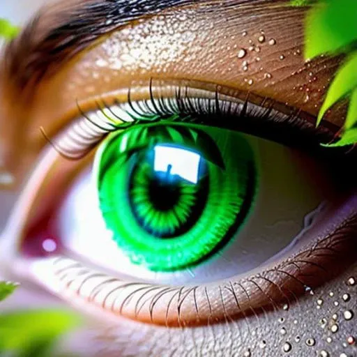 masterpiece, best quality, depth of field, 1girl, <lora:LoraEyes:0.7>, loraeyes, eye focus, close-up, crying, green hair, jewel, star eyes, green, forest, <lora:eyeLora_eyesV10:1>