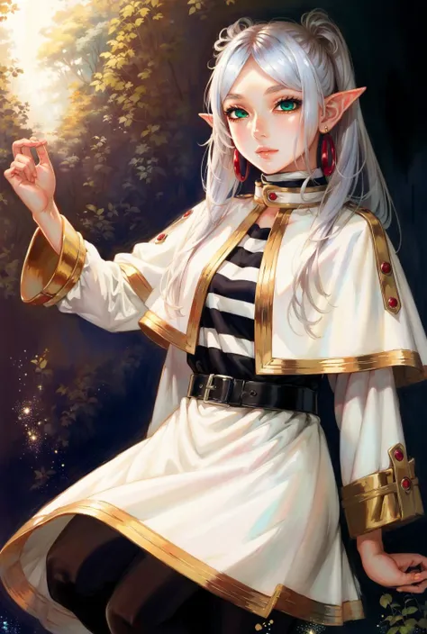 <lora:Ð¡ÑÐ¸Ð»Ñ AOIN v02:0.7>,<lora:Ð¤ÑÐ¸ÑÐµÐ½ Ð¿ÑÐ¾Ð²Ð¾Ð¶Ð°ÑÑÐ°Ñ Ð² Ð¿Ð¾ÑÐ»ÐµÐ´Ð½Ð¸Ð¹ Ð¿ÑÑÑ(aafrie,long hair, white hair,twintails, pointy ears,earrings, thick eyebrows,(ÑÐ¼ Ð¾Ð´ÐµÐ¶Ð´Ñ):0.8>,aafrie, long hair, (white hair), 2twintails, pointy ears, earrings, thick eyebrows, white capelet, striped shirt, long sleeves, belt, white skirt, black pantyhose,green eyes, small breasts, flat, anime style, anime colors,detailed anime,animeHD, anime eyes, bigger eyes, high quality anime, large anime pupils, 1girl (in full growth), best quality, masterpiece, ultra-detailed, high quality,perfect anatomy, (perfect full body), (detailed full body), good eyes, perfect face, pretty face,(beautiful and aesthetic:1.2),beautiful eyes, anime eyes, detailed eyes,Exquisite visuals, high-definition