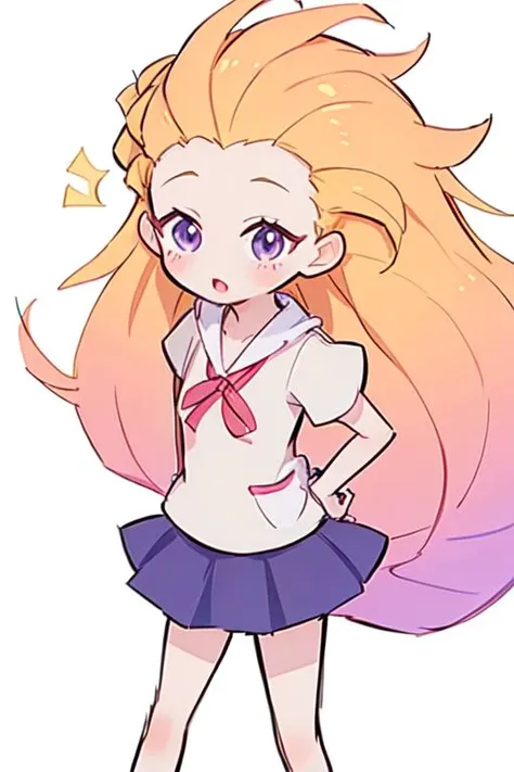 masterpiece,best quality,
,zoe,zuoyi, 1girl,long hair,very long hair,blue and purple  eyes, orange hair, (pink and purple hair:0.9),(multicolored hair:0.7), forehead, 
style\(monogatari3\)