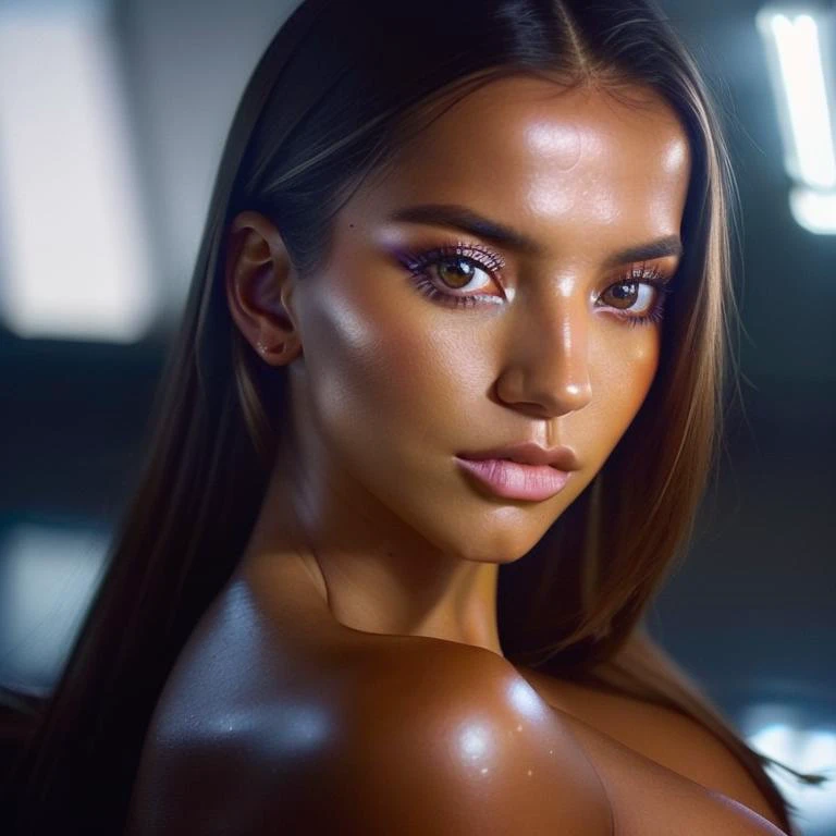 portrait of a ((very stunning)) woman,epic (photo, studio lighting, hard light, sony a7, 50 mm, matte skin, pores, colors, hyperdetailed, hyperrealistic), face forwards, ((symmetric)), ethereal, by ilya kuvshinov, alessio albi, nina masic, sharp focus, <lora:ismerced3-12:0.9> ,<lora:ismerced1-10_v2:0.1>