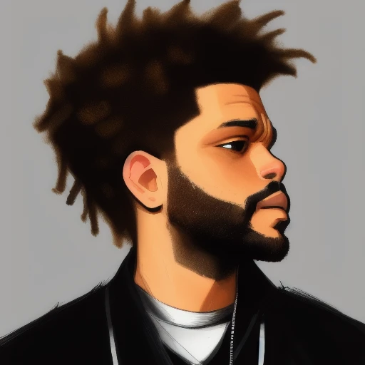 the weeknd by samdoesarts style, portrait