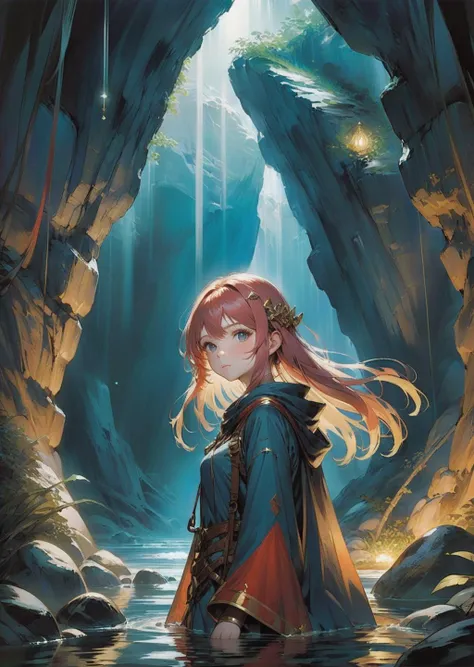 1girl, adventurer
deep in the cave
treasures
anime   manga comic
by Yoshitaka Amano Bill Sienkiewicz
 SimplepositiveXLv1