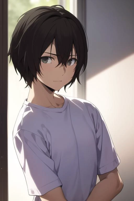 masterpiece, best quality, high quality, 1boy, solo, male focus, looking at viewer, upper body, <lora:kagaya_shuuichi:0.74>, kagaya_shuuichi,