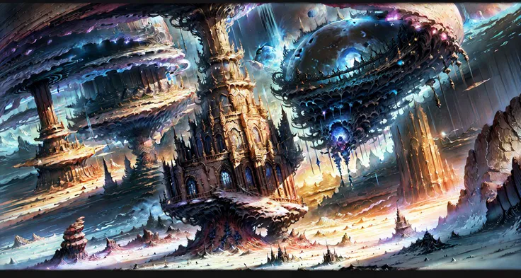 masterpiece, intricate details, ff14style, painting of magical structure on the moon, landscape, <lora:FF14 ArtV2:0.8>