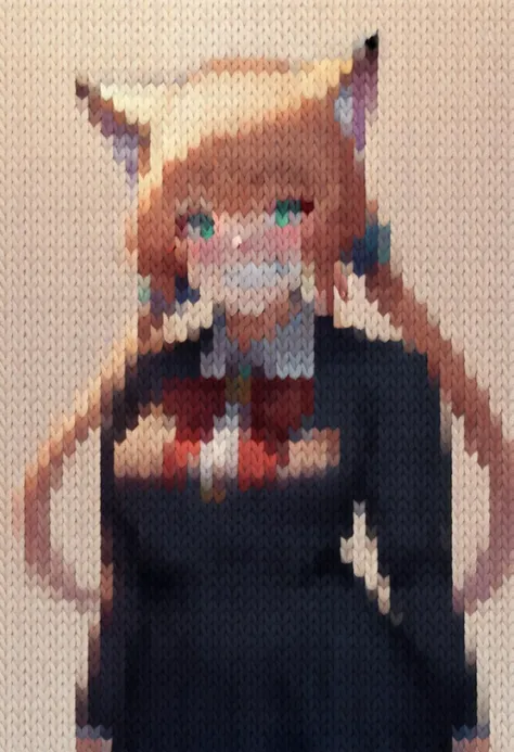 score_9, score_8_up, score_7_up, score_6_up, score_5_up, score_4_up, colorful
BREAK catgirl, grin, blush, school uniform
<lora:Knitted-KN1T_ponyXL_v10:0.8>