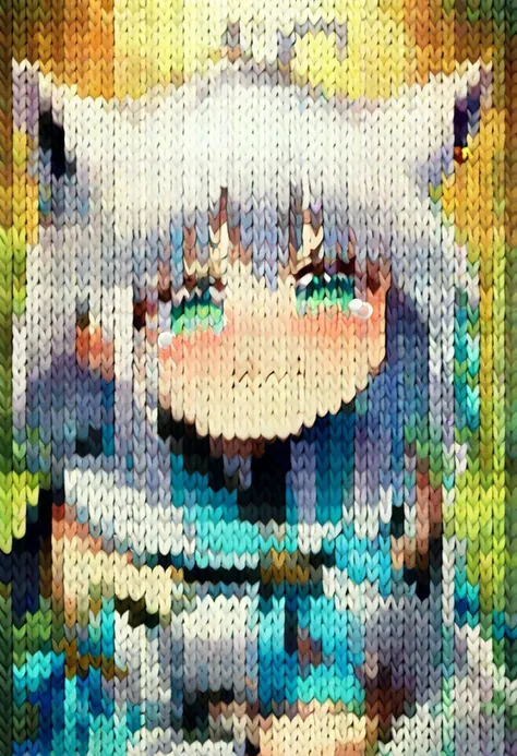 score_9,score_8_up,score_7_up,kn1t,fubuki_base, white blouse, detached sleeves, blue neckerchief, white hair, single side braid, ahoge, piercing,upper body, aquacrying, wavy mouth, closed mouth, tearing up,
<lora:potat_knit_style_PDXL_v1:1>  <lora:shirakami_fubuki_sdxl_pony-4:1> <lora:concept_aquacrying_ponyXL:0.8>