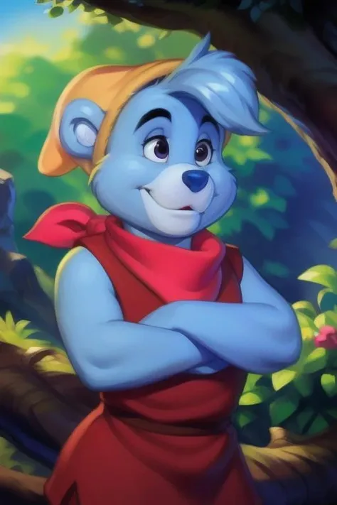 gusto_gummi, gummi_bears, bear, short stack, male, red clothing, tunic, neckerchief,
hat, <lora:GustoGummi:0.8>, uploaded on e621, (detailed background, depth of field), (intricate:1.1), (high detail:1.2), (soft focus), (masterpiece, best quality, 4k, 2k, shaded, absurd res), by CyanCapsule, by Chunie, by Hallogreen