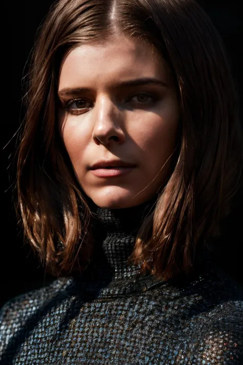 A stunning intricate full color portrait of kma, wearing a black turtleneck, epic character composition, by ilya kuvshinov, alessio albi, nina masic, sharp focus, natural lighting, subsurface scattering, f2, 35mm <lora:KateMara-RealVision-V1.0:1.2>