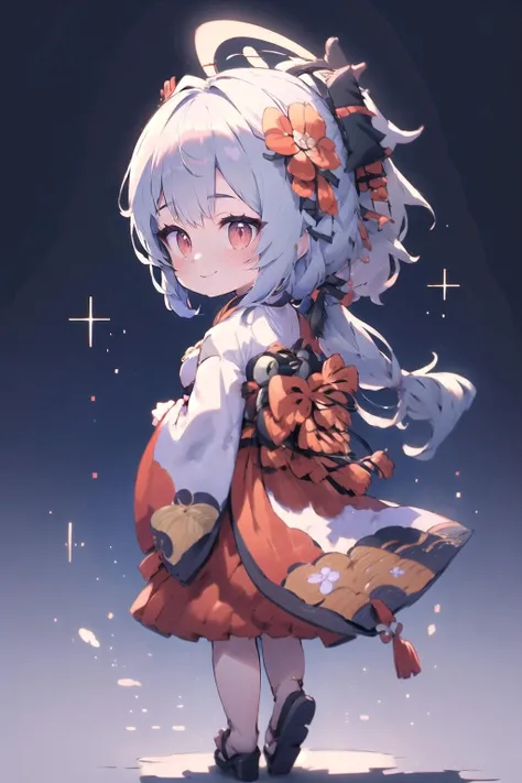(highly detailed:1.3),
1girl, solo, light smile,
<lora:wrenchs_ba_haruna-10:0.8>, ba_haruna_track, (kimono:1.2), (high ponytail:1.2), (traditional:1.2), from behind,
Ultra-detail, (highres:1.1), best quality, (masterpiece:1.3), cinematic lighting, <lora:wrenchs_genshin_style_outfits:1>, wrench_genshin_style, <lora:chibi_anime:0.95>,