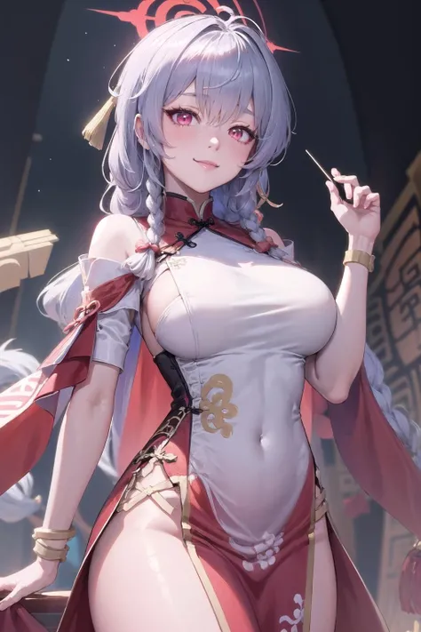 (highly detailed:1.3),
1girl, solo, light smile,
<lora:wrenchs_ba_haruna-10:0.8>, ba_haruna_track, (china dress:1.2),
Ultra-detail, (highres:1.1), best quality, (masterpiece:1.3), cinematic lighting, <lora:wrenchs_genshin_style_outfits:1>, wrench_genshin_style,
