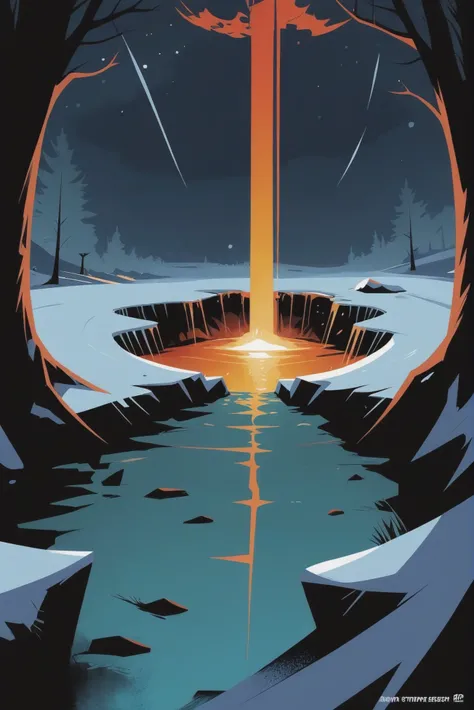 fine art comic book style, Cold Trap Pits<lora:EnvyStarlightToon01:1>