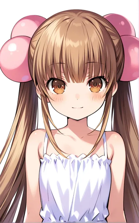 solo, kokonoerin, brown eyes, white dress,
looking at viewer, light smile, standing, upper body, straight-on,
BREK masterpiece, best quality, very aesthetic, by tsunako,
<lora:KokonoeRin_XL:1>