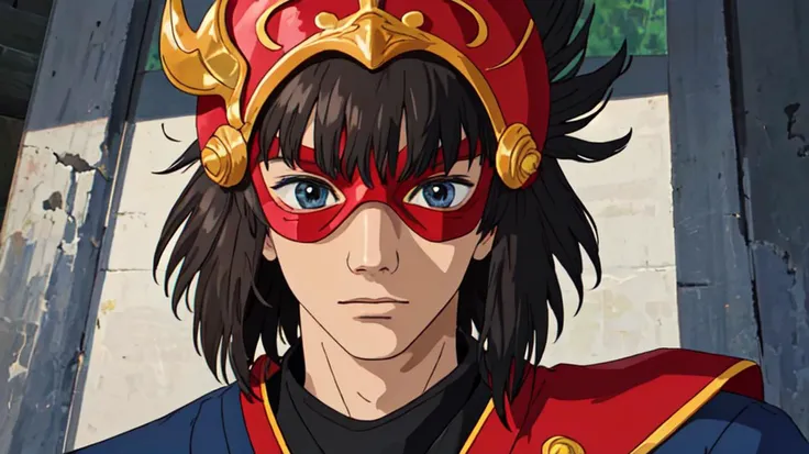 <lora:ghibli_style_offset:0.8> ghibli style, masterpiece, 1 boy wearing a face mask, mask, <lora:masks_1-000001:0.6>