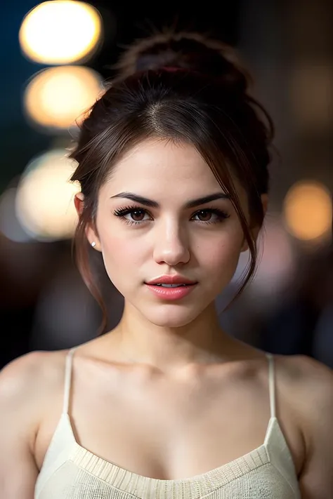 1girl, soro, (full body:1.2), shiny skin, super detailed skin, detailed beautiful face and eyes, spotlight, professional lighting, bangs, brown hair, short dress, (outdoor, day, simple background, off shoulder dress), slile, brown eyes, kooo123, <lora:off_shoulder_dress_v1:0.6> <lora:Jenna_Marie_OOO_v1:0.8>
