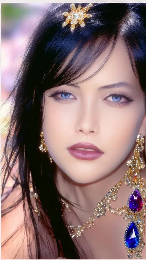 (best quality:1.3), (masterpiece:1.2), (realistic:1.2), (detailed:1.1), (photorealistic:1.3), award winning photo of sexy woman, quiron_TaniaRussof_vHard, blue eyes, black hair, smile, czech supermodel, Realistic, complex jelly silk dress, (wearing (jewelled headdress ( diamond, ruby, sapphire, gemstones) and necklace)), (long gradient from gold to purple hair, hair blowing in the wind), (good anatomy:1.2), Feminine Expressions, (erotic, sexy, horny), orgasm face, studio light, dark studio, indoor , cinematic, well rendered, concept, on top of a Gothic style building, midnight, moon, beautiful Gothic style street background, dark sky, stars,
(dynamic pose), butterfly legs, open legs, wide hips, windblown hair, swirly bokeh, sharp focus, vibrant, film still, <lora:epiNoiseoffset_v2:0.7>, <lora:quiron_TaniaRussof_vHard:1>,