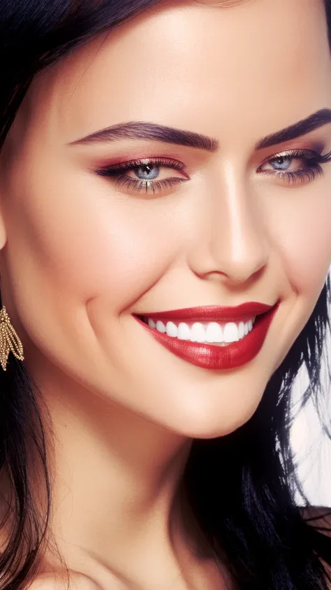 (masterpiece), (best quality), (photorealistic:1.3), quiron_TaniaRussof_vHard, blue eyes, black hair, smile, <lora:quiron_TaniaRussof_vHard:0.8>