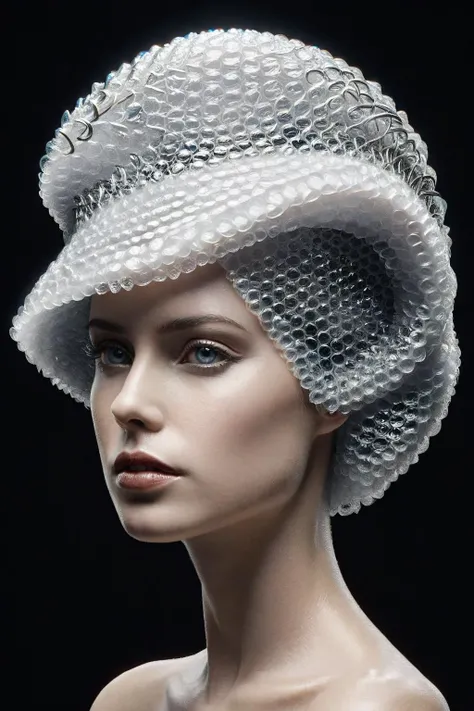 ral-bubblewrap,<lora:ral-bubblewrap:1>,art by escher,<lora:Escher_SDXL:1>,d3qck artstyle,<lora:d3qck_artstyle:0.65>,
portrait of  a woman with a hat on her head,An optical paradox:1.2 unfolds as fish:1.1 swim in an eternal waterfall:1.2,their scales reflecting the intricacies of tessellation:1.1,a nod to the artist's obsession:1.2,