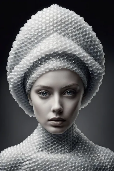 ral-bubblewrap,<lora:ral-bubblewrap:1>,art by escher,<lora:Escher_SDXL:1>,
portrait of a woman with a hat on her head,An optical paradox:1.2 unfolds as fish:1.1 swim in an eternal waterfall:1.2,their scales reflecting the intricacies of tessellation:1.1,a nod to the artist's obsession:1.2,