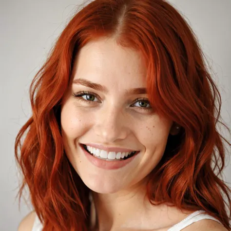 <lora:Francheska-000002:1> smiling, red hair