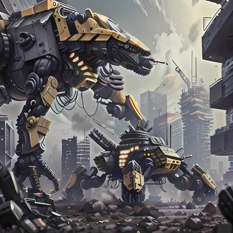 (best quality, highres, sharp focus), Masterpeice, 4K, 8K, Realistic, Ultra Realistic, High Quality, High Resolution, constructionyardai, Futurisitc Giant Robot Crab, futuristic, cyberpunk, <lora:ConstructionyardAIV3:1>