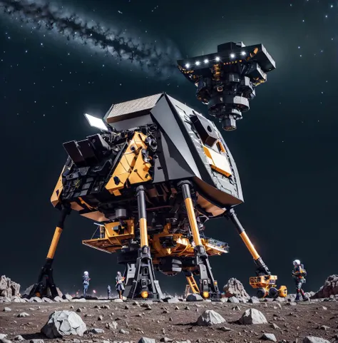 ConstructionyardAI, celline, 1 robot girl, celline is at outside of the base on the moon, the background is stars and planets,
<lora:ConstructionyardAIV3:0.7> <lora:celline-000016:0.7>