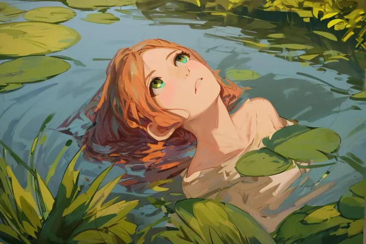 score_9, score_8_up, score_7_up, zPDXL2, <lora:Alkaloid_epoch_10:1>, alkaloid, 
1girl, cute face, detailed eyes, floating in a lake, looking up, reflections