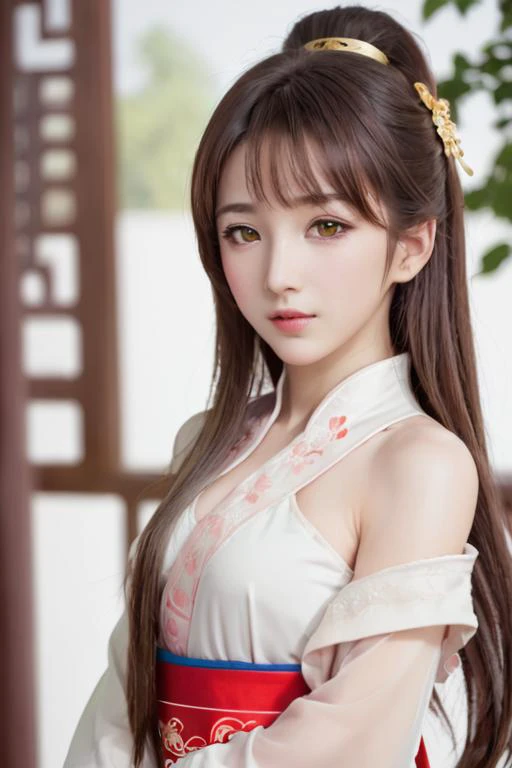 1girl,brown eyes,brown hair,long hair,solo,chinese_style,