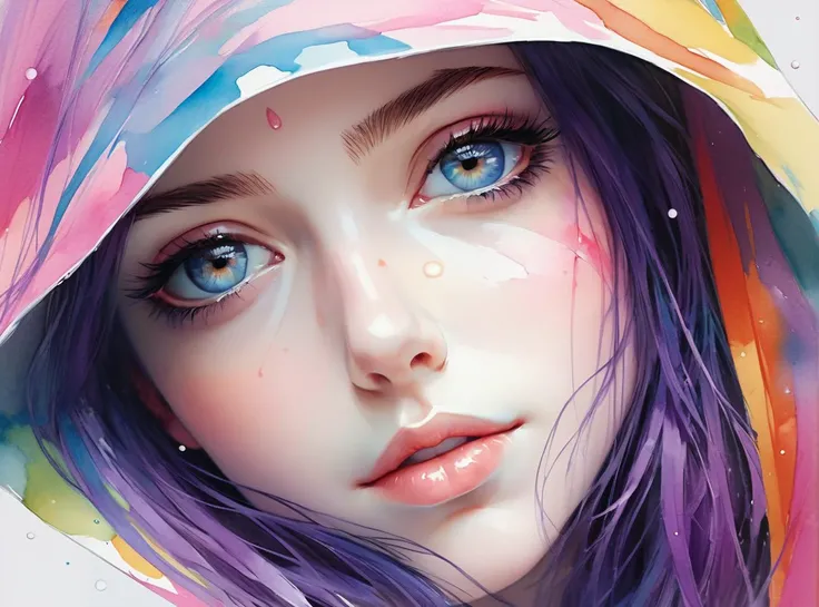 (masterpiece, top quality, best quality, official art, beautiful and aesthetic:1.2), (photorealistic, ultra realistic 8k CG), raw photo, photo:1.5, realistic:1.5, photorealistic:1.5, ultra highres, 8k, texture skin, realistic skin, detailed skin, highest detailed, extreme detailed, 8k wallpaper, colorful, beckoning 
detailed face and body, detailed face, extremely detailed face, beautiful detailed eyes, ((fine hair texture)), symmetry eyes, watery eyes,
a beautiful woman, shoulder, hair ribbons, by agnes cecile, half body portrait, extremely luminous bright design, pastel colors, (ink:1.3), autumn lights . award-winning, professional, highly detailed, Classic Comic Style inked lines Cell Shading CCA approved
Dynamic actions, Lens perspective,
(focus on), color Ink wash painting,
<lora:sdxL_offset:1> <lora:DetailedEyes_xl_V2:1> <lora:AwyBlurSDXL:0.7> <lora:3DLady:1:0.2,0.2,0.2,0.2,0.2,0.2,0.2,0.2,0.2,0.4,0.4,0.4,> 3dlady,
