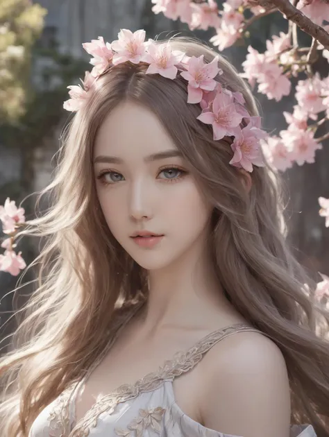 ultra detailed, realistic, full body, ((flowing)), (petals), color ink, (ink rendering), (ink sketch), depth of field,
1girl, perfect face, beautiful eyes, long hair, detailed skin texture,
charming, delicate, pretty, cute, character in the center of the frame, (rhythm), (fantasy),
looking at viewer, <lora:fashigirl-v6-sdxl:0.4>,