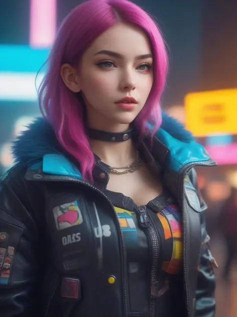 girl citypunk, best quality, masterpiece, highres, absurdres, incredibly absurdres, huge filesize, wallpaper, colorful,8K,RAW photo