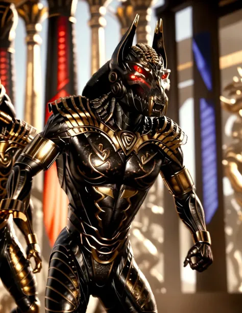 score_9, score_8_up, score_7_up,
<lora:Set_(Gods_of_Egypt)_(SDXL)_(AD):1> Set, Gods of Egypt, muscular, robot, mecha, sleek metal body, glowing red eyes, enhanced body,
8K, In'ei, perfect depth of field, chiaroscuro, volumetric lighting, clear_eyes, crisp details, cinematic lighting, cinematic masterpiece,
dynamic action pose, detailed background, photographic realism, masterclass 8K Uneal 5 CGI render, evil, villain, fight, damaged temple, golden light, perfect proportions, perfect hands,
BREAK zPDXL,