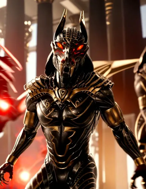 score_9, score_8_up, score_7_up,
<lora:Set_(Gods_of_Egypt)_(SDXL)_(AD):1> Set, Gods of Egypt, muscular, robot, mecha, sleek metal body, glowing red eyes, enhanced body,
8K, In'ei, perfect depth of field, chiaroscuro, volumetric lighting, clear_eyes, crisp details, cinematic lighting, cinematic masterpiece,
dynamic action pose, detailed background, photographic realism, masterclass 8K Uneal 5 CGI render, evil, villain, fight, damaged temple, golden light, perfect proportions, perfect hands,
BREAK zPDXL,