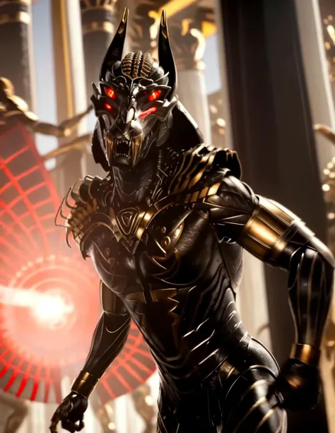 score_9, score_8_up, score_7_up,
<lora:Set_(Gods_of_Egypt)_(SDXL)_(AD):1> Set, Gods of Egypt, muscular, robot, mecha, sleek metal body, glowing red eyes, enhanced body,
8K, In'ei, perfect depth of field, chiaroscuro, volumetric lighting, clear_eyes, crisp details, cinematic lighting, cinematic masterpiece,
dynamic action pose, detailed background, photographic realism, masterclass 8K Uneal 5 CGI render, evil, villain, fight, damaged temple, golden light, perfect proportions, perfect hands,
BREAK zPDXL,