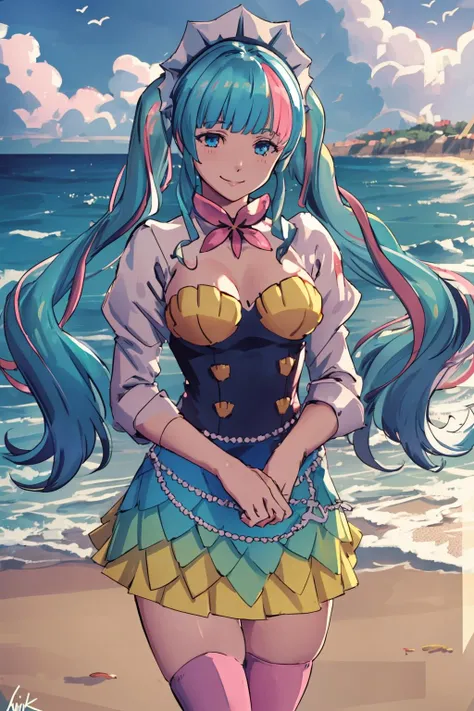 cowboy shot, <lora:edgOnePieceSwimwear:0.8> edgOPSW, wearing edgOPSW, swimsuit, one-piece swimsuit, <lora:AstolfoFate:0.8> astswimsuit, single braid, collarbone, off shoulder, bracelet, sandals,, absurdres, ultra detailed, masterpiece, best quality, aesthetic, detailed,