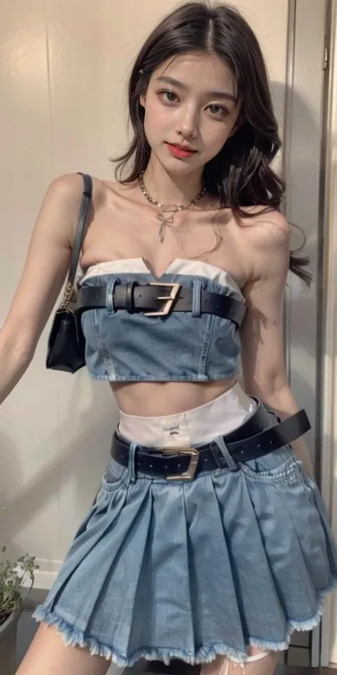 jeans_lure_clothing,realistic, photorealistic, masterpiece, extremely detailed, best quality, full body, 1girl, solo, black hair, light smile, looking at viewer, garden, standing , perfect body, medium breast, night, dramatic lighting, <lora:add_detail:1> <lora:jeans_lure_clothing:0.75>